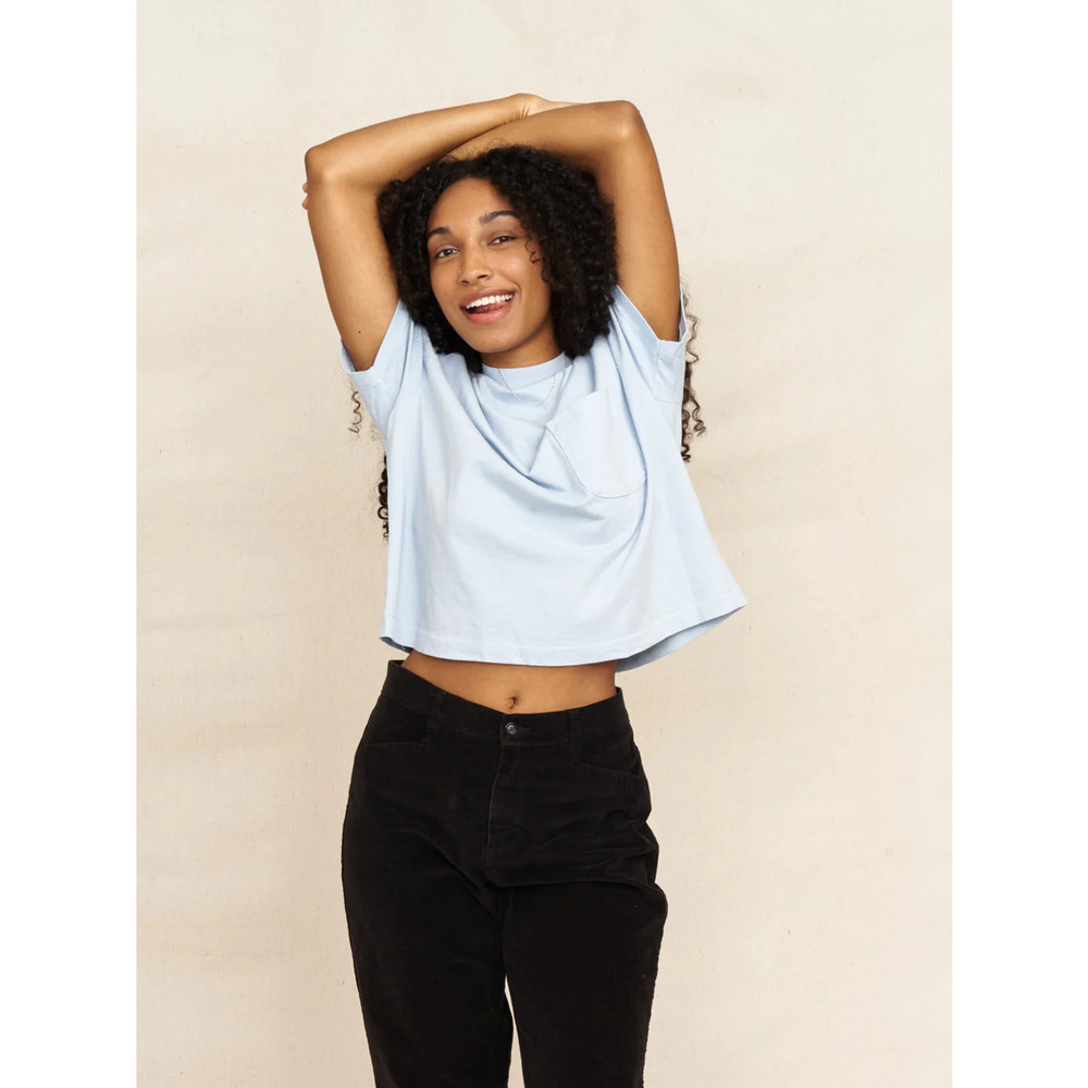 ⛔️ For Days Organic Cotton Bluelight 90s Crop Tee NWT XL  ~ Normcore Streetwear